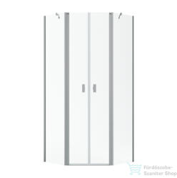 Radaway NES PTD 100x100 szögletes zuhanykabin szálcsiszolt króm/átlátszó 10051000-91-01+10051100-91-01 (10051000-91-01_10051100-91-01)