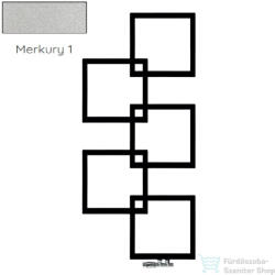 Radeco LOCO 5 MINI 1123x500 design radiátor, MERKURY 1 (metál ezüst) színben, balos (Radeco_LOCO_5_MINI_B_MERKURY1)