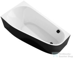 SAPHO POLYSAN PROJEKTA L MONOLITH aszimmetrikus kád, balos, sarokba, 156x77x60cm, fehér/fekete (20111MB) (20111MB) - furdoszoba-szaniter