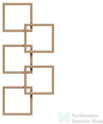 Radeco LOCO 5 1540x685 design radiátor, SATURN 6 (matt homok) színben, jobbos (Radeco_LOCO_5_J_SATURN6)