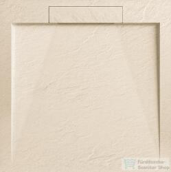 AREZZO design STONE pala hatású öntött márvány zuhanytálca, 90x90 cm-es, beige AR-DYT099LBG (AR-DYT099LBG)