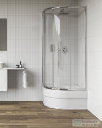 RAVAK BLIX II NBLCP4 Sabina 80x80 negyedköríves tolóajtós zuhanykabin, transparent üveg, króm 3BM40C40Z1 (3BM40C40Z1)