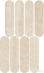 Marazzi Mystone Travertino Navona Lux Mosaico Ovale 20x36, 5 cm-es fali csempe M9PJ (M9PJ)