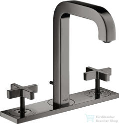 Hansgrohe AXOR CITTERIO 3 üléses mosdó csaptelep automata leeresztővel, polírozott fekete króm 39134330 (39134330)
