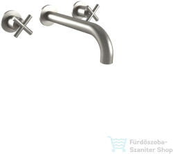 Bugnatese RODOS falsík alatti mosdó csaptelep 22 cm-es kifolyóval, click-clack leeresztővel, szálcsiszolt nikkel 7369SCNS (7369SCNS)