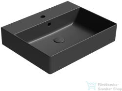 SAPHO GSI KUBE X kerámiamosdó, 60x47cm matt fekete (9431126) (9431126)