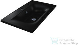 LunArt Julius 79, 4x44, 6 cm-es beépíthető öntöttmárvány mosdó, fekete kvarc 5999123002136 (5999123002136)