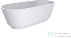 LunArt Anette 180x80 cm-es szabadon álló öntöttmárvány kád szifon nélkül, matt fehér 5999123011305 (5999123011305)