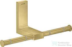 Hansgrohe AXOR UNIVERSAL RECTANGULAR dupla wc papír tartó, szálcsiszolt sárgaréz hatású 42657950 (42657950)