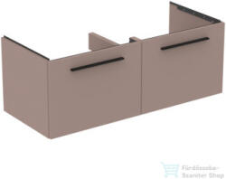 Ideal Standard I. Life B 120x50, 5 cm-es 2 fiókos fali szekrény mosdó és fogantyú nélkül, Greige matt T5277NH (T5277NH)