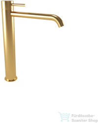 Bugnatese KLINE magasított mosdó csaptelep leeresztő nélkül, szálcsiszolt arany 5797SOS (5797SOS)