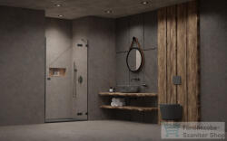 Radaway Essenza Pro DWJ 80 zuhanyajtó, szálcsiszolt fegyvermetál, jobbos 10099080-92-01R (10099080-92-01R)