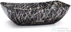 S.V.I.S. Design mosdó 50 cm VIRGO BASIC - PUNK, fekete és pezsgő, félmatt lakk UBX. VIRGO. BC. 050.915. PU. 04.2 (UBX_VIRGO_BC_050_915_PU_04_2)