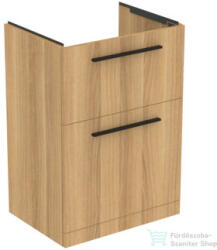 Ideal Standard I. LIFE A 60x44 cm-es 2 fiókos álló szekrény mosdó és fogantyú nélkül, Natural oak T5273NX (T5273NX)