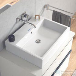 Duravit VERO AIR 60x47 cm-es csiszolt mosdó csaplyuk nélkül, Wondergliss bevonattal, 23506000281 (23506000281)