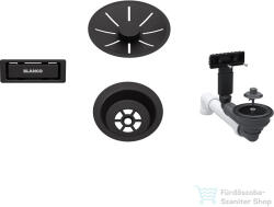 BLANCO Le és túlfolyó készlet 1X3, 5" InFino lefolyó-távműködtető nélkül, matt fekete 207422 (207422)