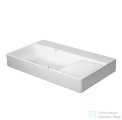 Duravit DURASQUARE 80x47 cm-es bútorral aláépíthető mosdó bal oldali medencével, csaplyuk és túlfolyó nélkül, 2348800070 (2348800070)