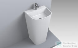 LunArt Gomez 52, 9x43x80 cm-es szabadon álló mosdó túlfolyó nélkül, matt fehér 5999123003461 (5999123003461)