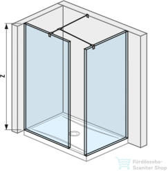 Jika PURE 78, 4/88, 4 cm-es zuhanyfal Jika Perla átlátszó üveggel, fényes ezüst profillal, H2684260026681 (H2684260026681)