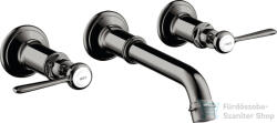 Hansgrohe AXOR Montreux falsík alatti mosdó csaptelep nem zárható leeresztővel, polírozott fekete króm 16534330 (16534330)