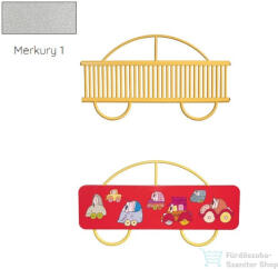 Radeco AUTO 680x1250 design radiátor gyerekszobába, MERKURY 1 (metál ezüst) színben (Radeco_AUTO_MERKURY1)