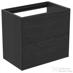 Ideal Standard CONCA 60x37, 3 cm-es 2 fiókos fali szekrény mosdó és pult nélkül, Smoked oak T4354Y4 (T4354Y4)