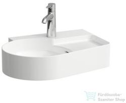 Laufen Val SaphirKeramik 53x40 cm-es csiszolt aljú mosdó félnedves zónával, jobb oldali csaplyukkal, LCC Active bevonattal H816288A001061 (H816288A001061)