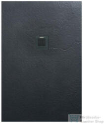 AREZZO design SOLIDSoft zuhanytálca 100x80 cm, ANTRACIT, színazonos lefolyóval (2 doboz) AR-80100A (AR-80100A)