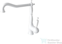 Bugnatese Oxford álló mosogató csaptelep leeresztő nélkül, matt fehér 6382HBI (6382HBI)