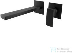 Bugnatese TETRIS falsík alatti mosdó csaptelep 21 cm-es kifolyóval, leeresztő nélkül, belső egységgel, matt fekete 9165NE (9165NE)