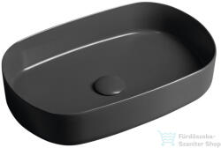 SAPHO INFINITY OVAL kerámiamosdó, 55x36cm, antracit (10NF65055-2C) (10NF65055-2C) - furdoszoba-szaniter