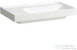 Laufen MEDA 80x46 cm-es falra/bútorra szerelhető mosdó csaplyuk és túlfolyó nélkül, bal oldali pulttal, matt fehér H8171157571121 (H8171157571121)
