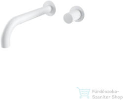 Bugnatese MOON falsík alatti mosdó csaptelep 19 cm-es kifolyóval, click-clack leeresztővel, belső egységgel, matt fehér 7245SCBI (7245SCBI)