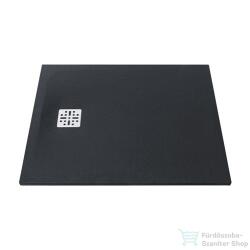 MARMY Dolomite 80x100 matt fekete zuhanytálca (80_7639_80_10_54)