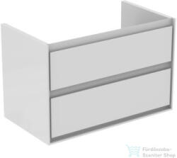 Ideal Standard CONNECT AIR 80x44 cm-es 2 fiókos alsószekrény pult és mosdó nélkül, Fényes/matt fehér E0819B2 (E0819B2)