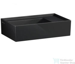 Laufen Kartell By Laufen 46x28 cm-es mosdó csaplyuk és túlfolyó nélkül, fényes fekete H8153340201121 (H8153340201121)