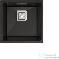 LunArt Bende 42x42 cm-es öntött gránit aláépíthető mosogató medence szifon nélkül, Golden black 5999123007544 (5999123007544)