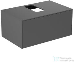 Ideal Standard CONCA 80, 2x50, 5 cm-es 1 fiókos szekrény kivágott lappal, mosdó nélkül, matt antracit T3929Y2 (T3929Y2)