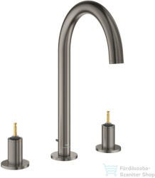 GROHE ATRIO PRIVATE L 3 üléses mosdó csaptelep fogantyú nélkül, automata leeresztővel, Brushed Hard Graphite 20593AL0 (20593AL0)