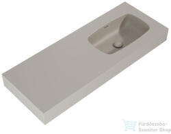 AREZZO design MABEL öntöttmárvány falra szerelhető mosdó 120 cm, jobb, matt bézs AR-168882 (AR-168882)