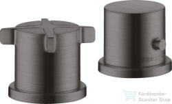 Hansgrohe AXOR CITTERIO E termosztátos kád csaptelep kifolyó nélkül, szálcsiszolt fekete króm 36412340 (36412340)