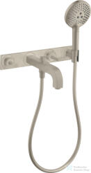 Hansgrohe AXOR Citterio falsík alatti kádtöltő csaptelep zuhanyszettel, szálcsiszolt nikkel 39442820 (39442820)