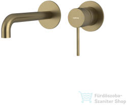 SAPHO ULTRAMIX falba süllyesztett csaptelep, 20 cm-es kifolyócsővel, matt arany (UT018G) (UT018G)