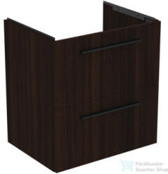 Ideal Standard I. LIFE A 60x44 cm-es 2 fiókos fali szekrény mosdó és fogantyú nélkül, Coffee oak T5255NW (T5255NW)