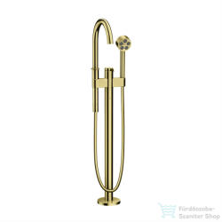 Hansgrohe AXOR ONE szabadonálló kádtöltő csaptelep zuhanyszettel, alaptest nélkül, Polírozott arany hatású 48440990 (48440990)