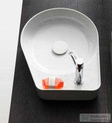Laufen Val SaphirKeramik 50x40 cm-es túlfolyó nélküli mosdótál félig száraz zónával, LCC bevonattal, fehér H8122814001111 (H8122814001111)