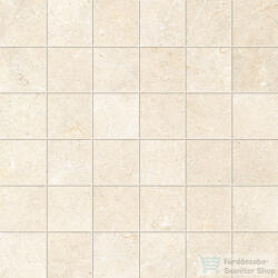 Marazzi Mystone Limestone Ivory Mosaico 5x5 30x30 cm-es padlólap M8HN (M8HN)