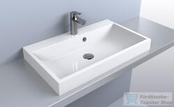 LunArt Atty 700 69, 4x41, 6 cm-es beépíthető öntöttmárvány mosdó, fényes fehér 5999123005670 (5999123005670)