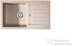 LunArt Lotti 77x45 cm-es öntött gránit mosogató medence szifon nélkül, Beige 5999861632039 (5999861632039)