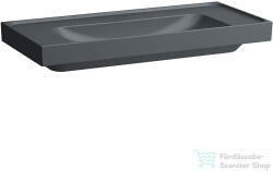 Laufen MEDA 100x46 cm-es falra/bútorra szerelhető, csiszolt aljú mosdó csaplyuk és túlfolyó nélkül, matt grafit H8161197581121 (H8161197581121)